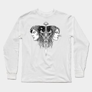 Man and woman in love with a dagger Long Sleeve T-Shirt